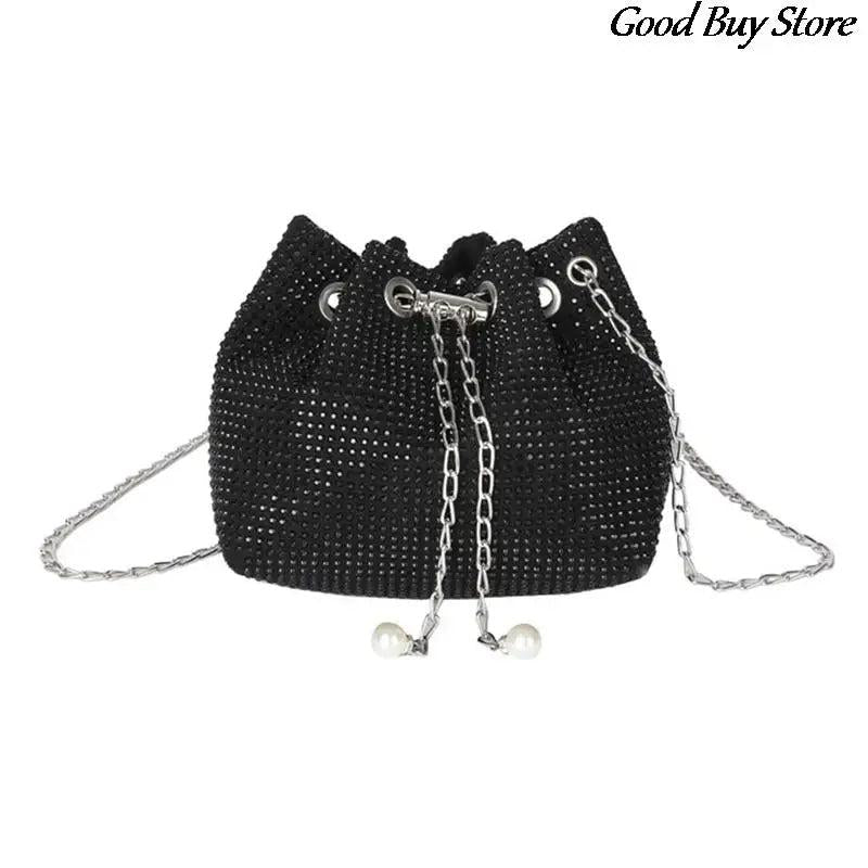 Silver Crystal Evening Clutch Bag for Women Party Wedding Purse