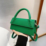 Small Messenger Bag For Women Solid Flap Pu Leather Shoulder Bag