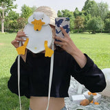 Vintage Duck Shape PU Leather Shoulder Crossbody Messenger Bag