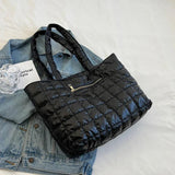Large Capacity Women's Shoulder Bag Soft Cotton Handbags Ladies Top Handle Bags