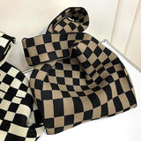 Female Woolen Knitted Braid Crossbody Bag Teen Crochet Winter Shoulder Tote