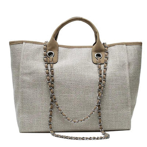 Women's Large Capacity Waterproof Tote Bag with Zipper Closure