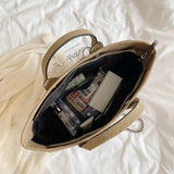 Women's Large Capacity Waterproof Tote Bag with Zipper Closure