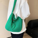 Knitted Handbag Large Capacity Shoulder Tote Bag Portable Shopper Bag