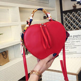 Heart-shaped Women Shoulder Bag PU Leather Crossbody Messenger Bags