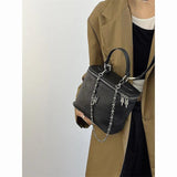 Stylish Texture Chain Handbag One-shoulder Messenger Bag