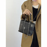 Stylish Texture Chain Handbag One-shoulder Messenger Bag
