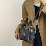 Stylish Texture Chain Handbag One-shoulder Messenger Bag