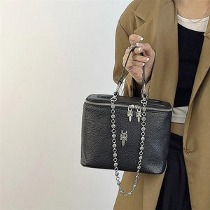Stylish Texture Chain Handbag One-shoulder Messenger Bag