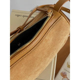 Retro Women Shoulder Bag Faux Suede Crossbody Handbag