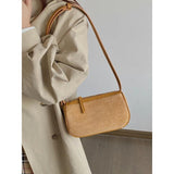 Retro Women Shoulder Bag Faux Suede Crossbody Handbag