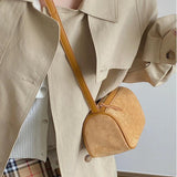 Retro Women Shoulder Bag Faux Suede Crossbody Handbag