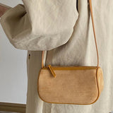 Retro Women Shoulder Bag Faux Suede Crossbody Handbag