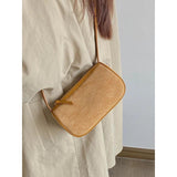 Retro Women Shoulder Bag Faux Suede Crossbody Handbag
