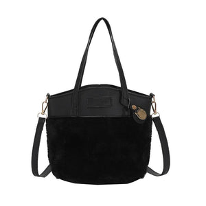Winter Faux Fur Bucket Women's Shoulder Bags Clutch Bags Ladies Crossbody Bag