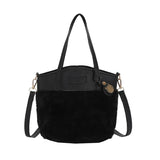 Winter Faux Fur Bucket Women's Shoulder Bags Clutch Bags Ladies Crossbody Bag