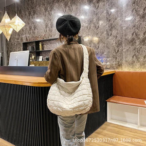Autumn Winter Padded Quilted Bag Female Messenger Bag