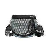 One Shoulder Handbag Wild Crystal Messenger Bag High PU Leather Ladies Bag