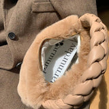 Winter Sweet Girls Underarm Bags Faux Fur Shoulder Bag