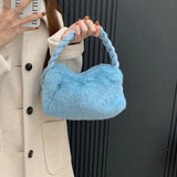 Winter Sweet Girls Underarm Bags Faux Fur Shoulder Bag