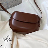 Vintage Red Saddle Shoulder Bag for Women