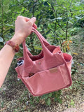Women's Canvas Shoulder Bag Ladies Handbags Multiple Pockets Casual Tote