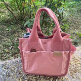 Women's Canvas Shoulder Bag Ladies Handbags Multiple Pockets Casual Tote
