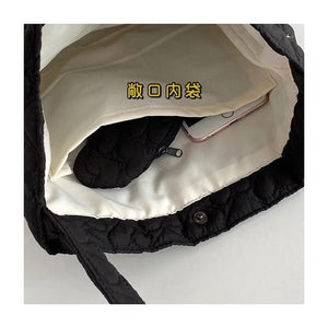 Bear Shoulder Bag Heart Quilting Tote for Women