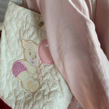 Bear Shoulder Bag Heart Quilting Tote for Women