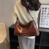Mature Women Leather Shoulder Crossbody Bag Handbag Messenger Purse Totes