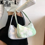Summer Small Shoulder Bags For Women Canvas Denim Clutch Purse French