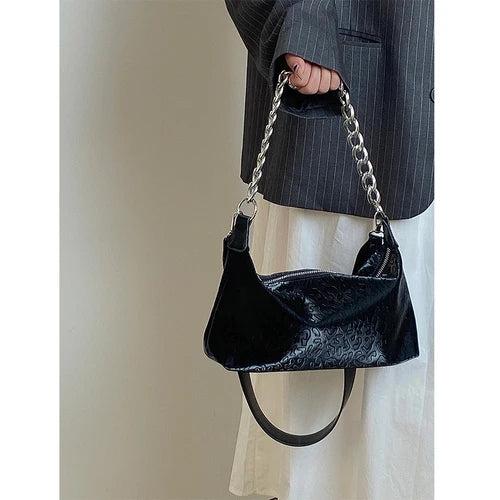 Hot Girls Chain Underarm Bag Soft PU Leather Women's Purse Handbags