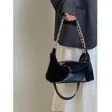 Hot Girls Chain Underarm Bag Soft PU Leather Women's Purse Handbags