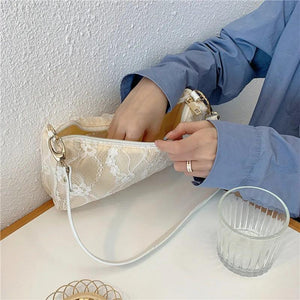 Canvas Underarm Messenger Chain Bag