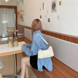 Canvas Underarm Messenger Chain Bag