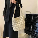 Women Corduroy Shopper Bag Casual Shoulder Tote Purse Clutch