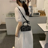 Love Embroidery Cylinder Bag Retro Messenger Hot Girl Han