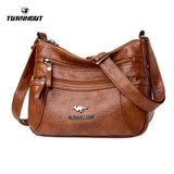 Women Soft PU Leather Shoulder Bag Classic Messenger Large Crossbody Handbag