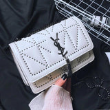 Women's Leather Evening Clutch Purse Vintage Shoulder Bag