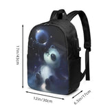 Panda Pattern School Backpack Lightweight Book Bag Travel Backpack