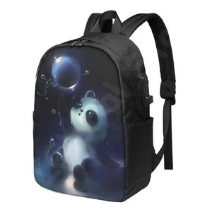 Panda Pattern School Backpack Lightweight Book Bag Travel Backpack