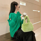 Faux Fur Plush Shoulder Bag Women Square Clutch Purse Handbags