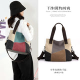 Canvas Patchwork Handbag Single Shoulder Bag Inclined Shoulder Purse Hot