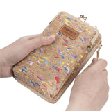 Wood Grain Multi-Card Ladies Wallet Shoulder Bag
