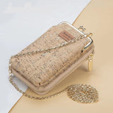 Wood Grain Multi-Card Ladies Wallet Shoulder Bag