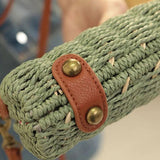2021 Straw Shoulder Bag Women's Woven Rattan Bohemia Beach Lady Travel Handbag