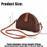 2021 Straw Shoulder Bag Women's Woven Rattan Bohemia Beach Lady Travel Handbag