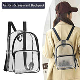 Clear PVC Waterproof School Bag Zipper Handbag College Knapsack
