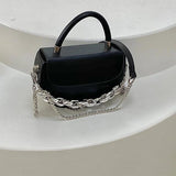 Summer Saddle Bag Women's Textured Chain Shoulder Bag