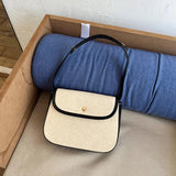 Canvas Small Square Shoulder Bag for Women